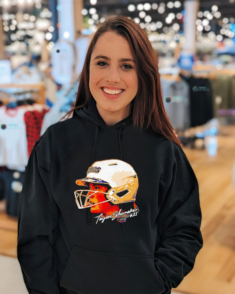 Taylor Shumaker Florida Gators NCAA softball big head shirt