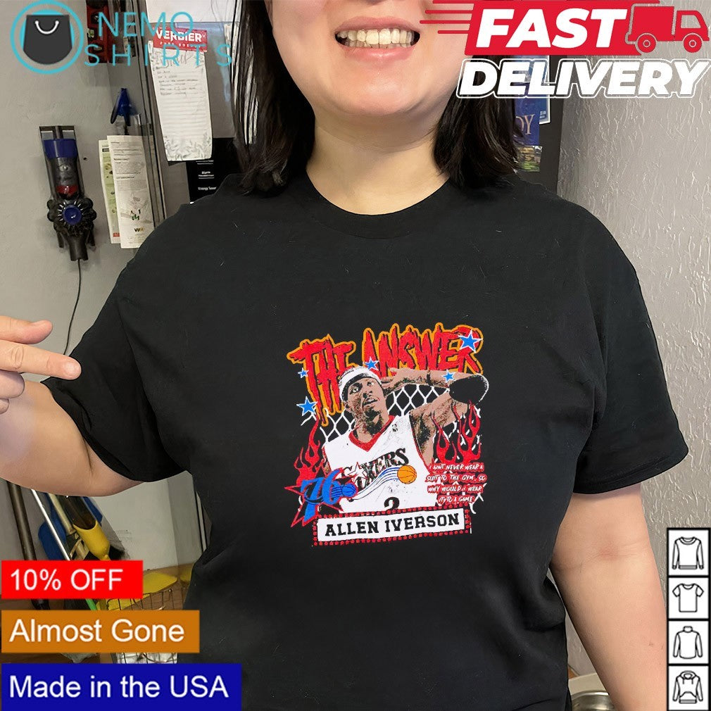 The Answer Allen Iverson Philadelphia 76ers vintage graphic shirt
