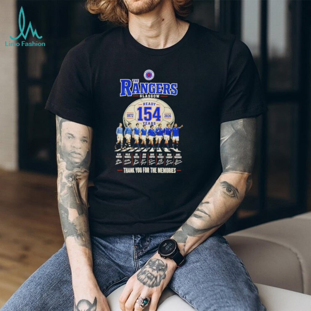The Rangers Glasgow 154 Years 1872 2026 Thank You for the Memories Signatures T Shirt