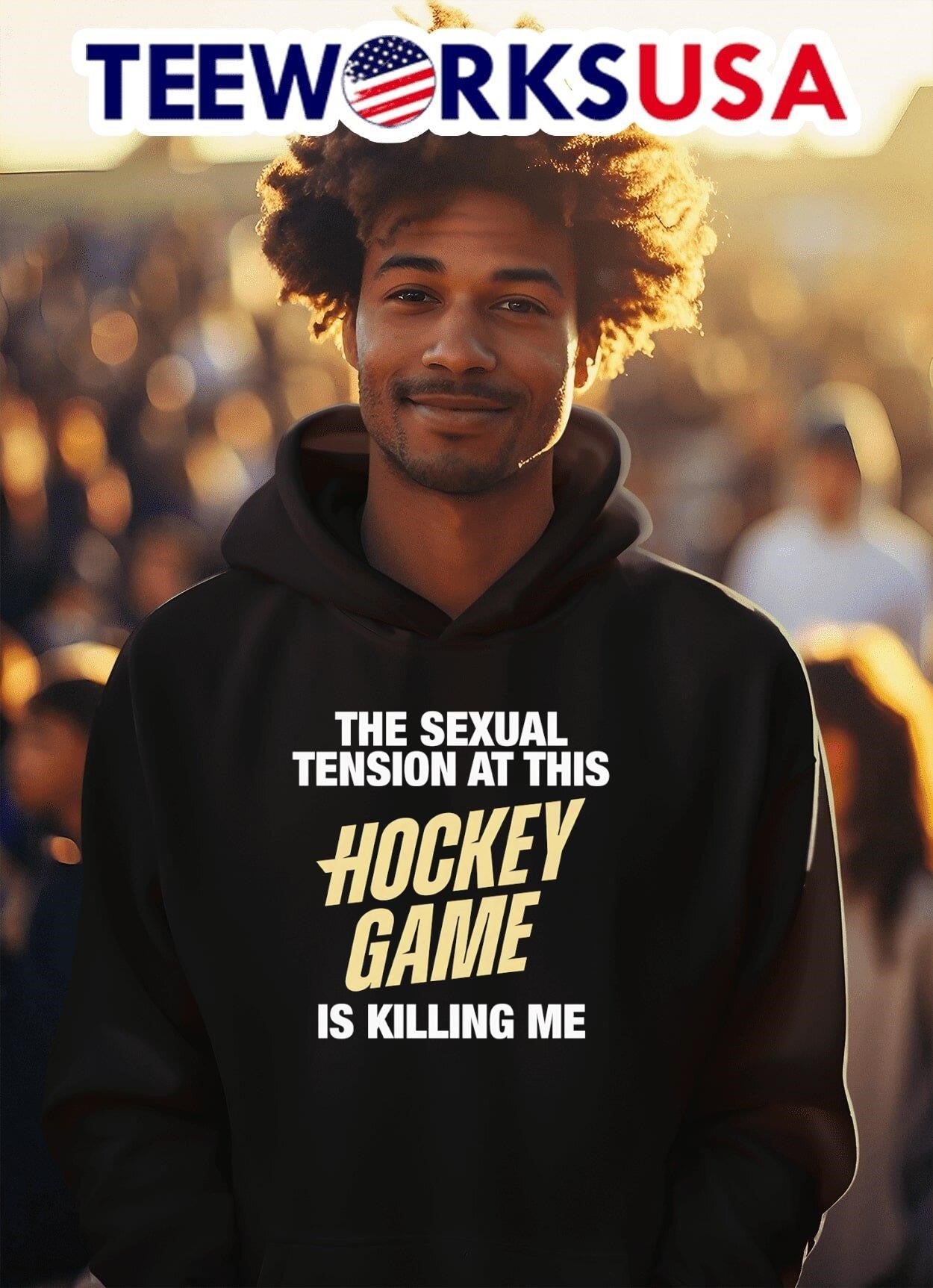 The Sexual Tension At This Hockey Game Is Killing Me Shirt