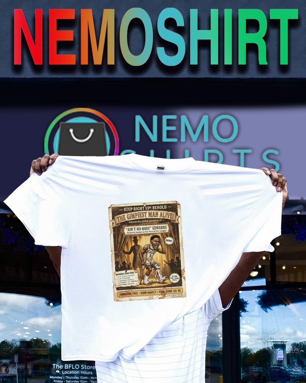 The gimpiest man alive ain’t no body Edwards Wolves loss San Antonio Spurs shirt
