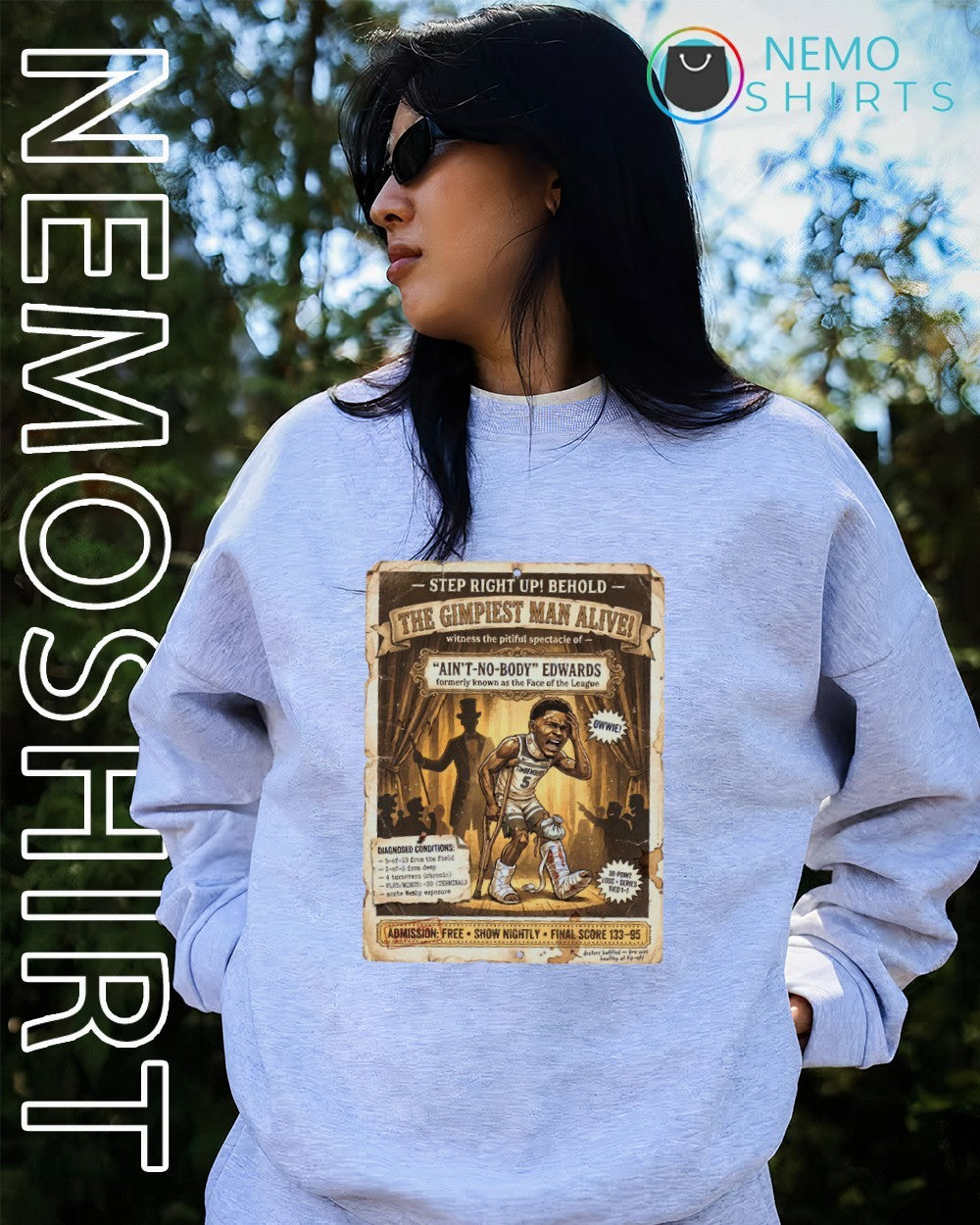 The gimpiest man alive ain’t no body Edwards Wolves loss San Antonio Spurs shirt