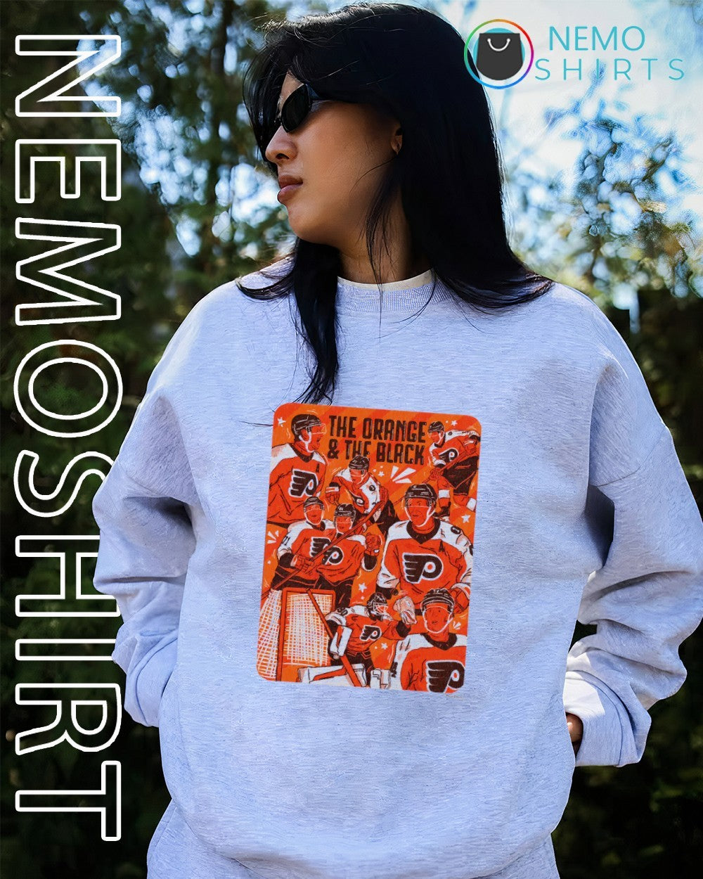 The orange and the black Philadelphia Flyers shirt