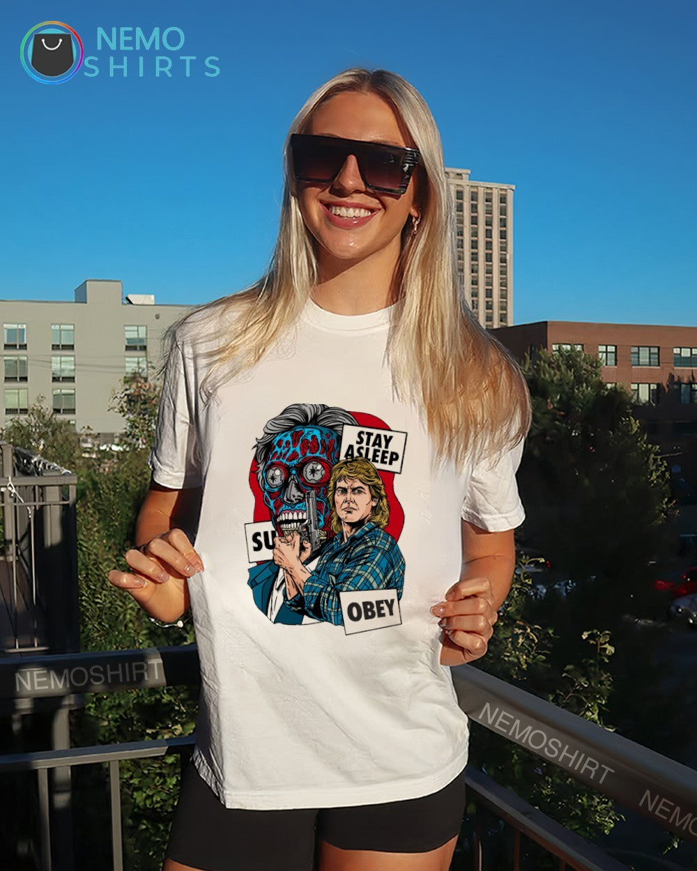 They Live film obey stay asleep shirt