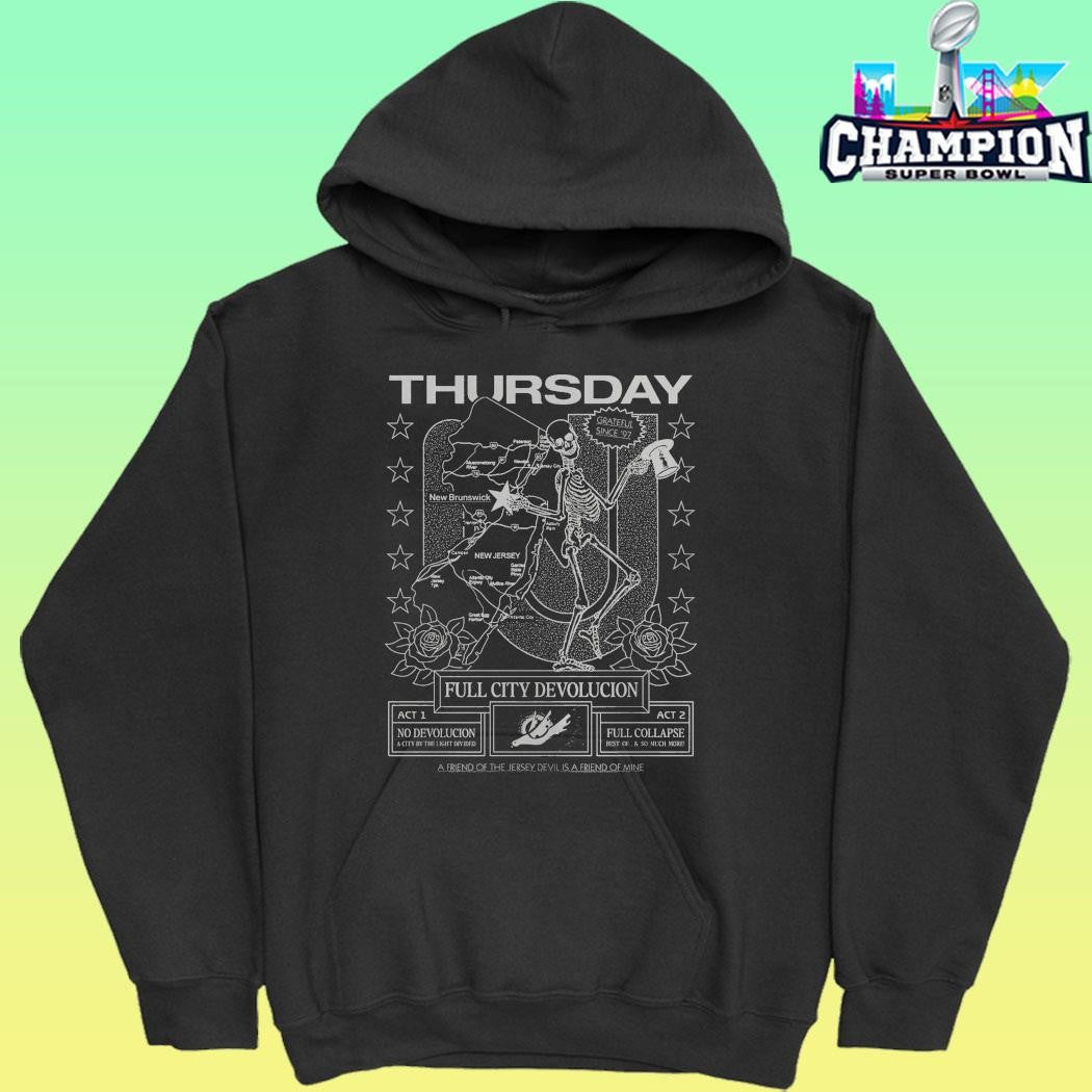 Thursday Silver Skeleton Print Shirt