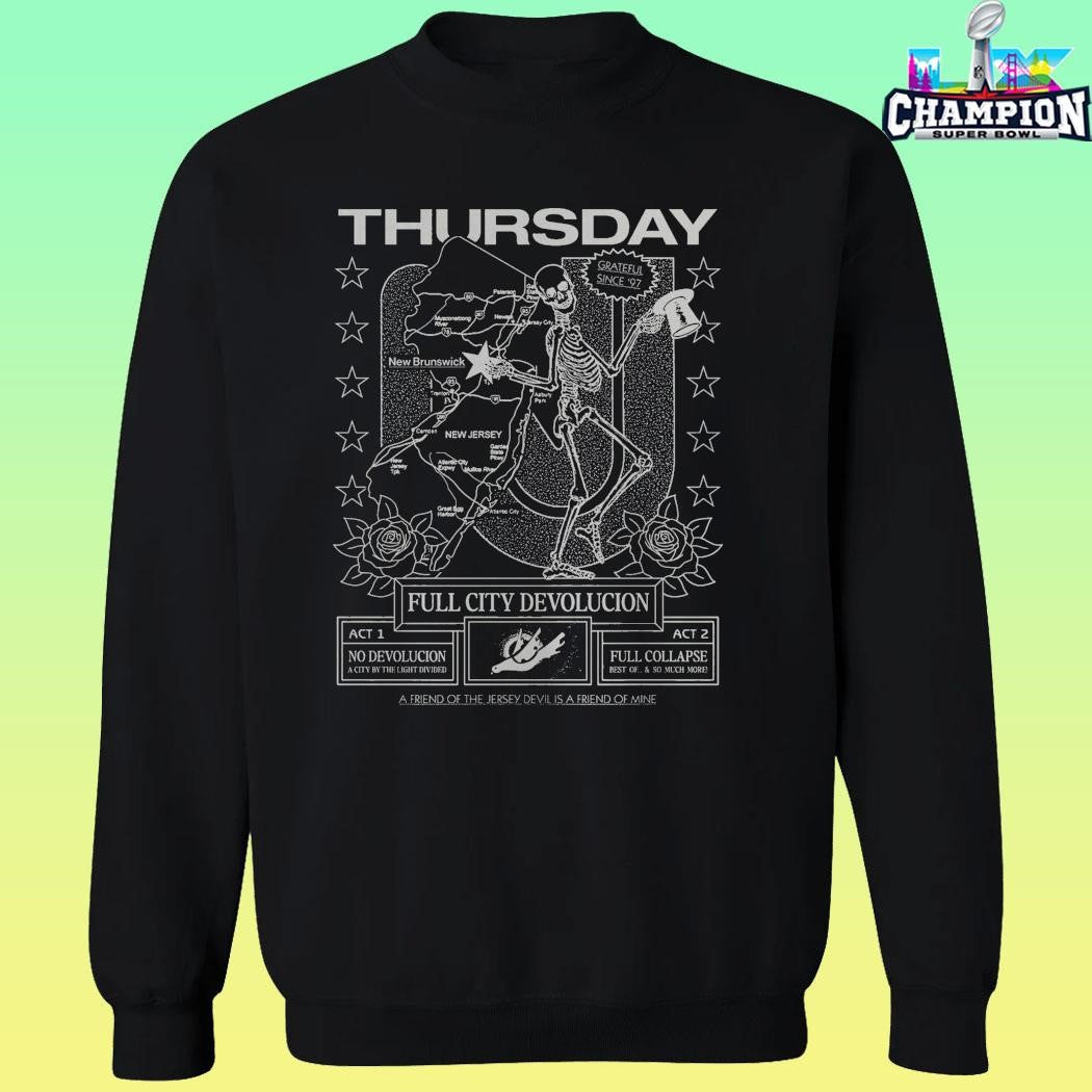 Thursday Silver Skeleton Print Shirt