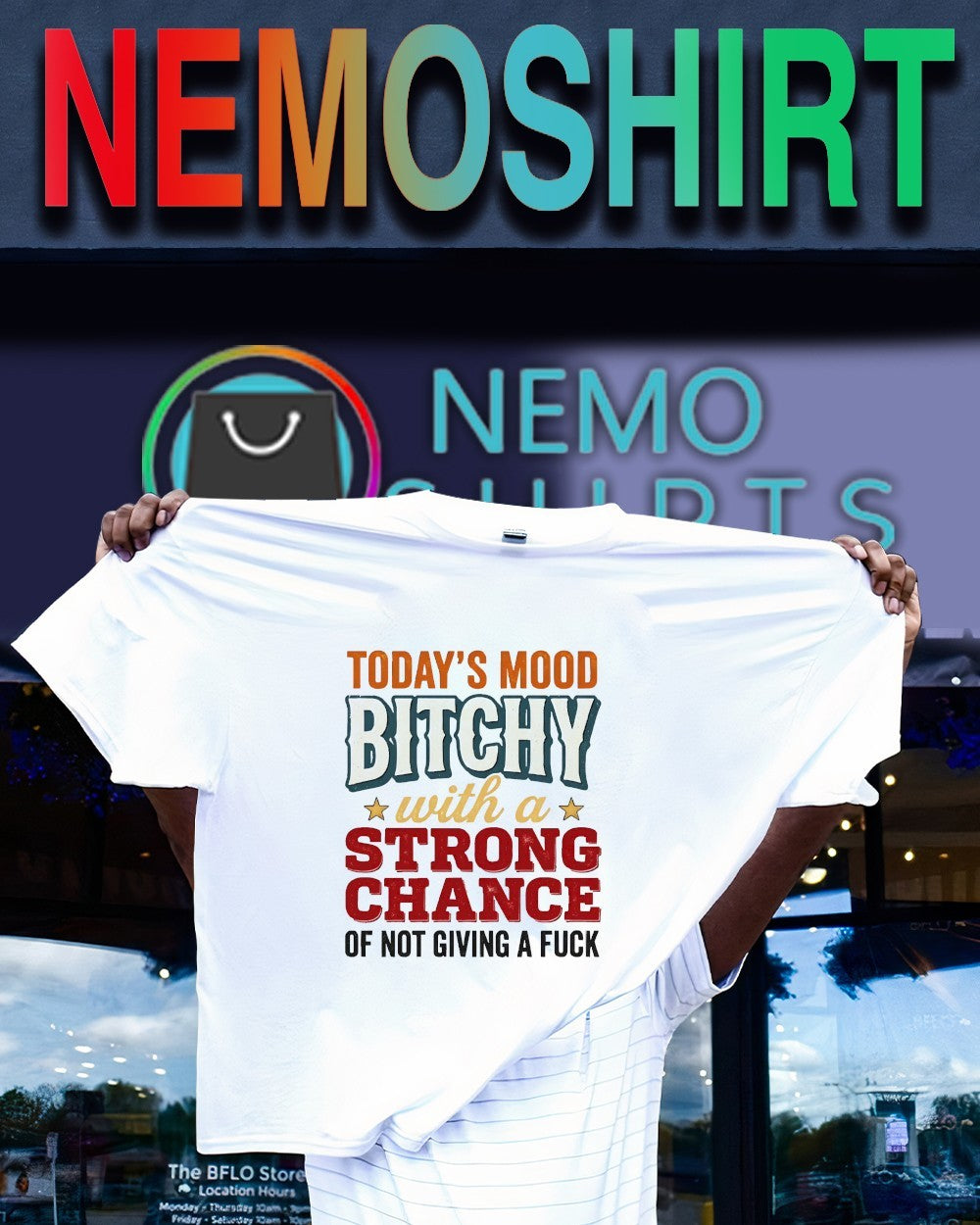 Today’s mood bitchy with a strong chance of not giving a fuck shirt