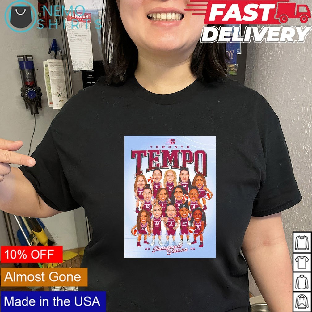 Toronto Tempo 2026 Inaugural season caricature team shirt
