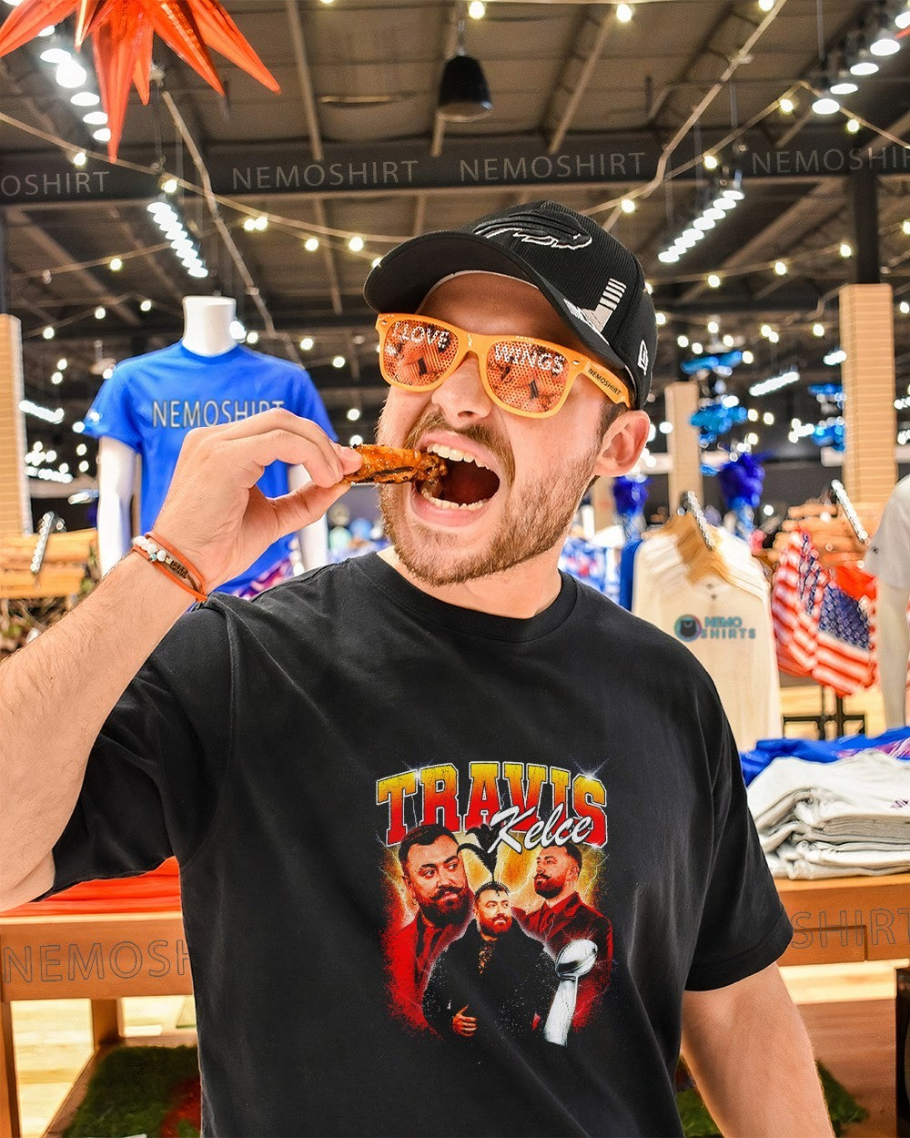 Travis Kelce trophy graphic shirt