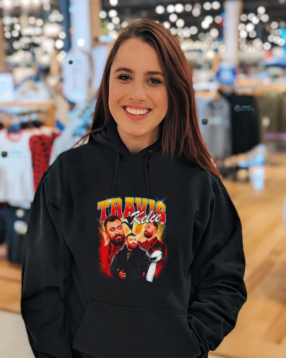 Travis Kelce trophy graphic shirt