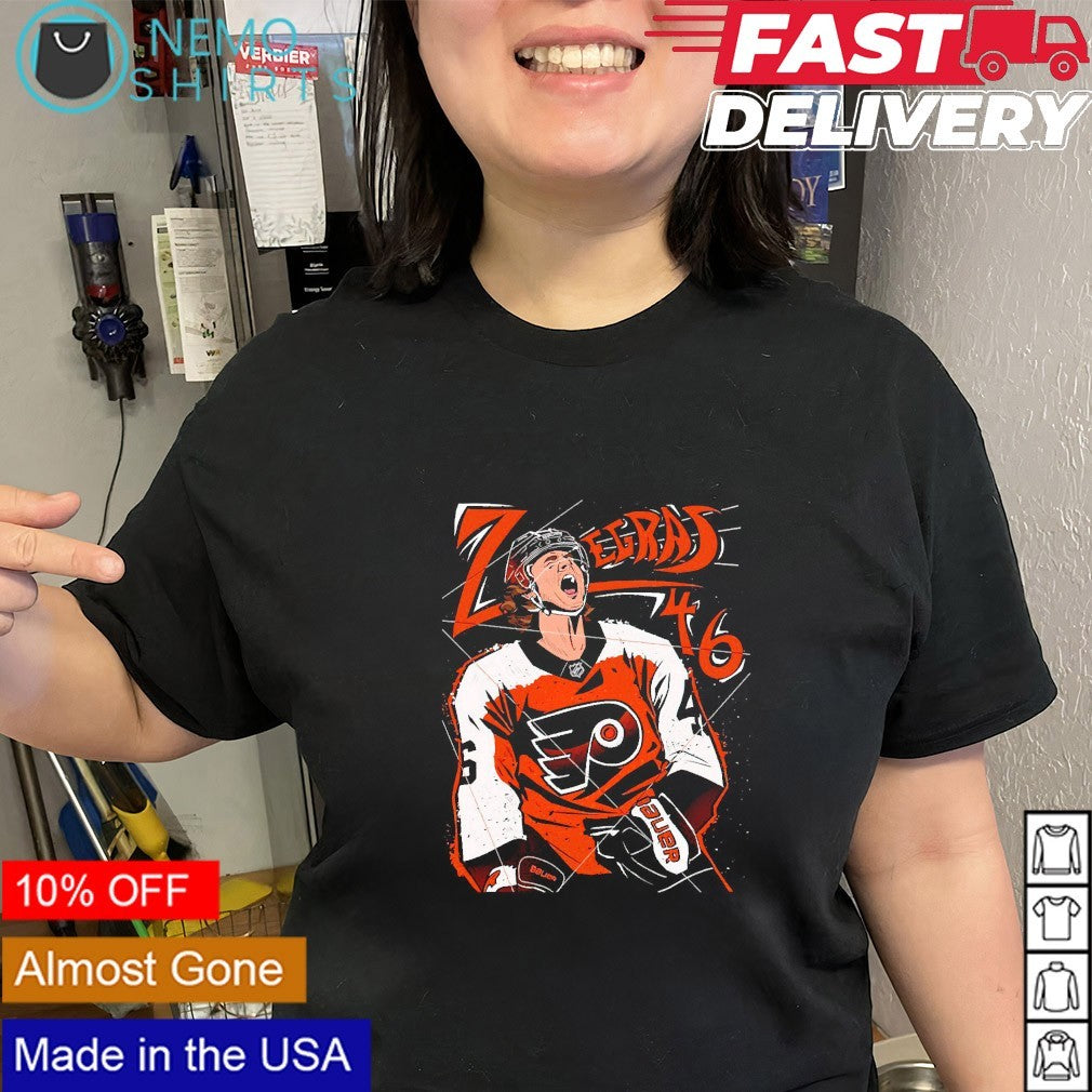 Trevor Zegras 46 Philadelphia Flyers hockey player shirt