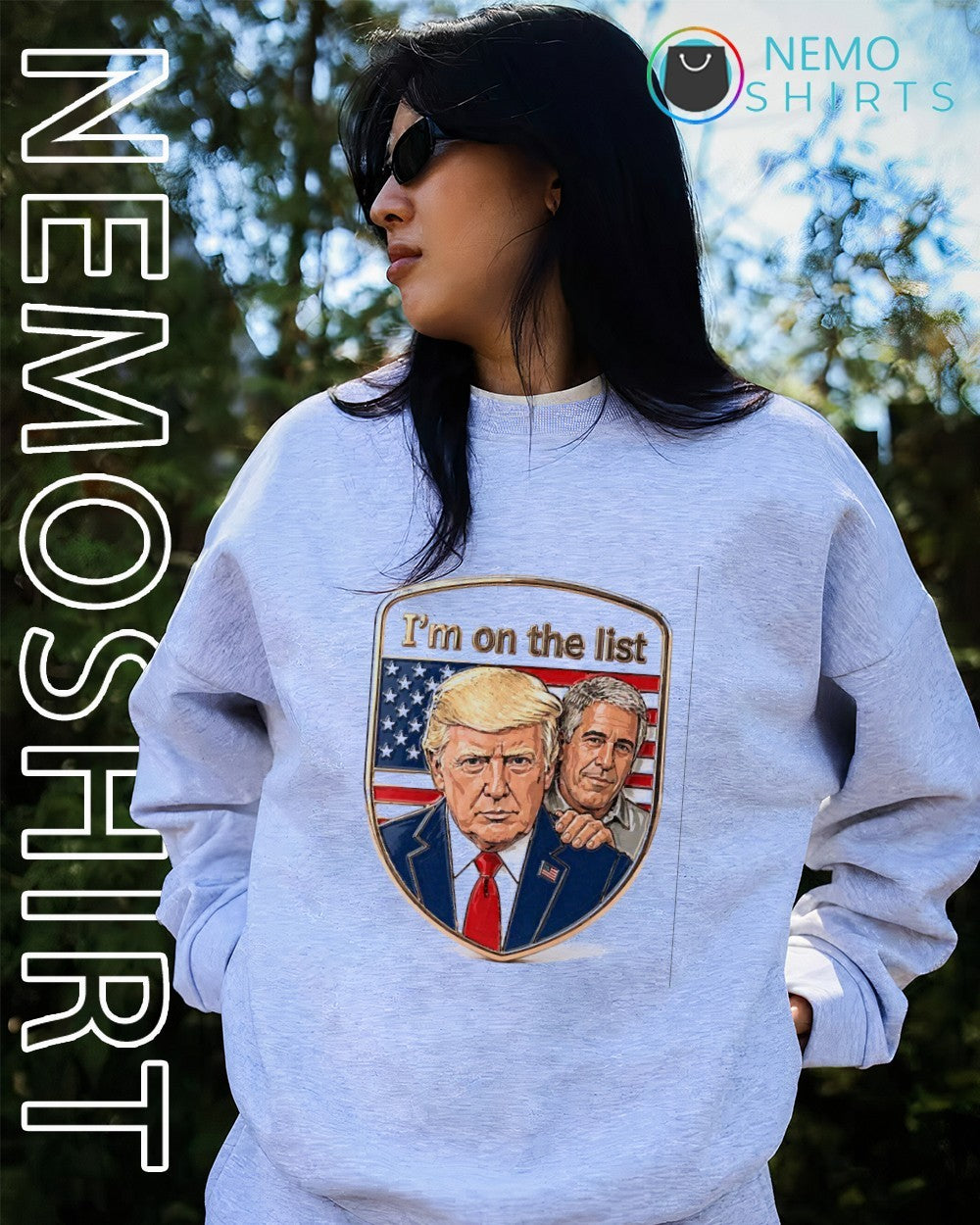 Trump and Jeffrey I’m on the list American flag shirt