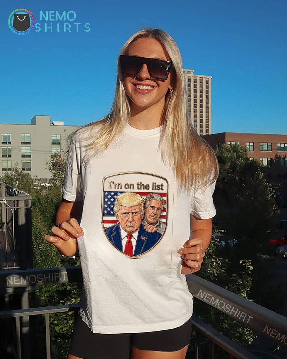 Trump and Jeffrey I’m on the list American flag shirt