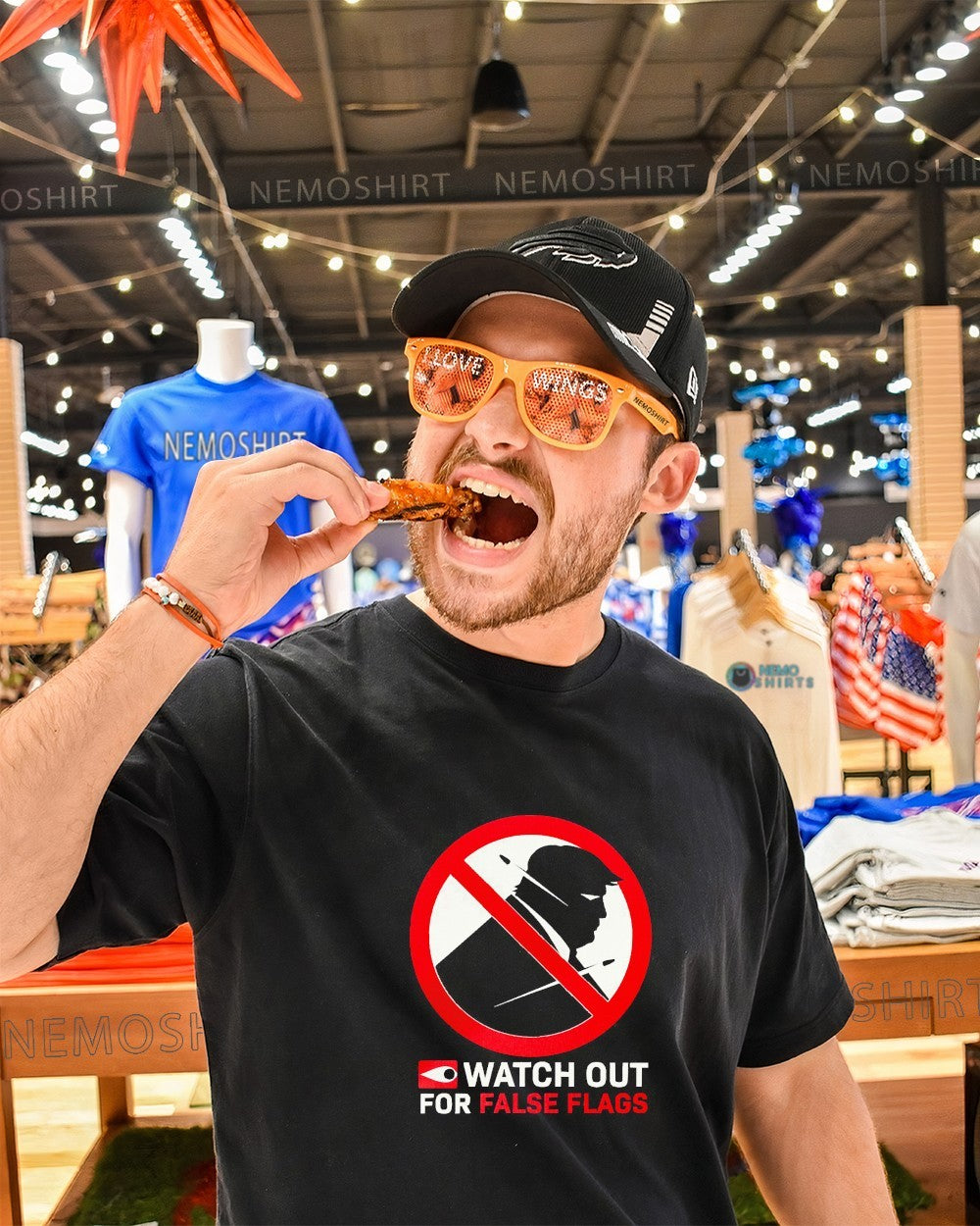 Trump watch out for false flags silhouette shirt