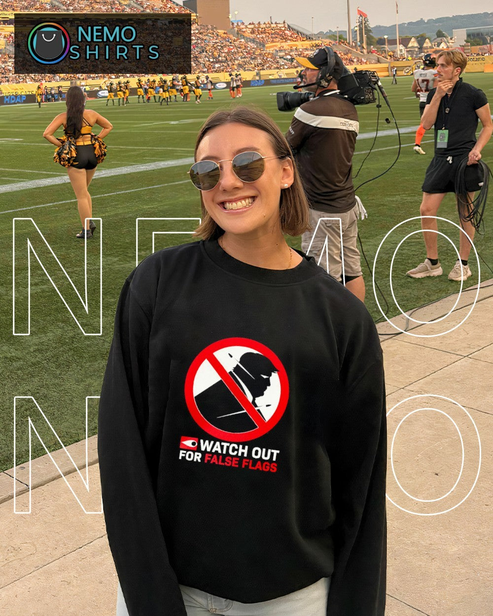 Trump watch out for false flags silhouette shirt