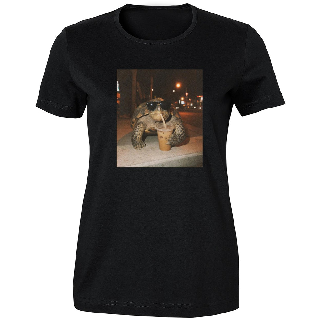 Turtle Sunglasses Drink Iced Coffee Shirt