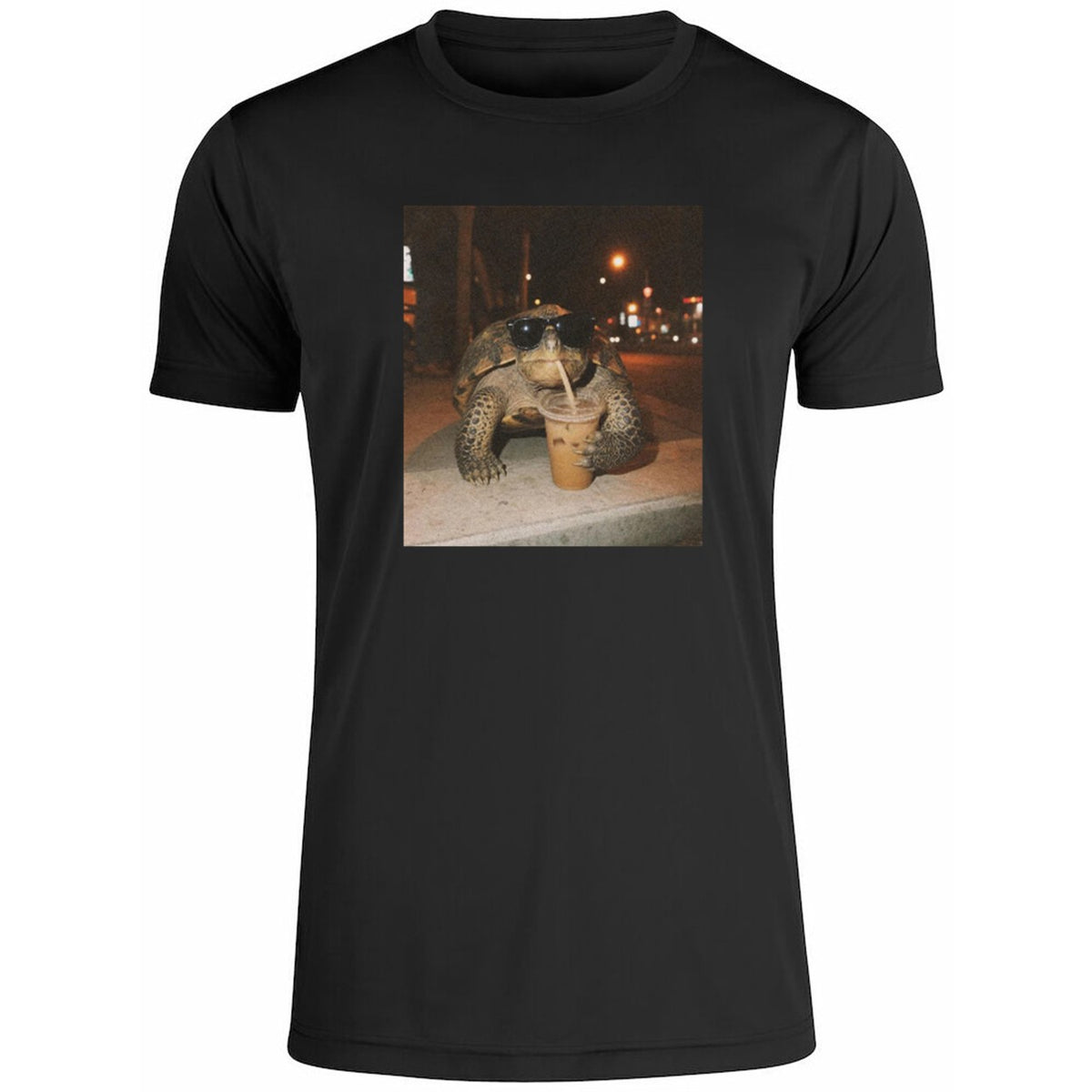 Turtle Sunglasses Drink Iced Coffee Shirt