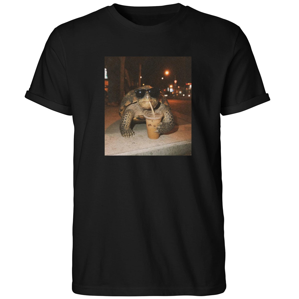 Turtle Sunglasses Drink Iced Coffee Shirt