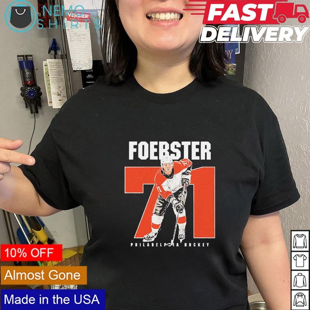 Tyson Foerster 71 Philadelphia Flyers hockey number shirt