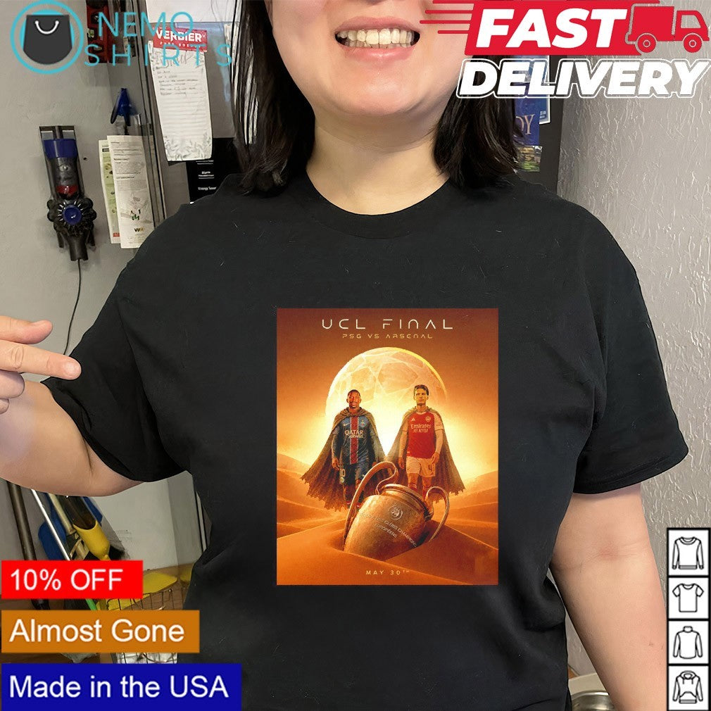 UCL Final PSG vs Arsenal Champions League final matchup shirt