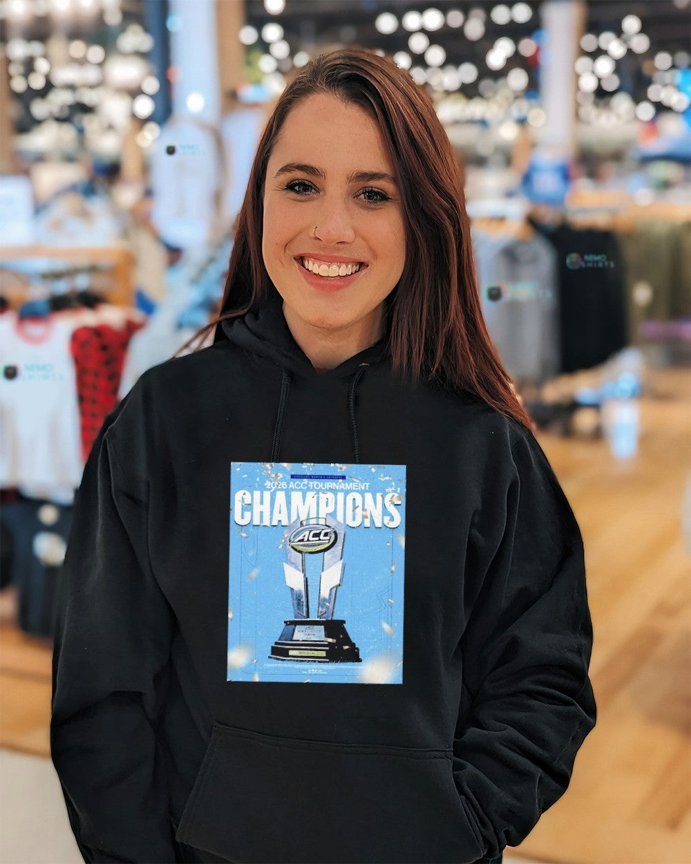 UNC women’s lacrosse 2026 ACC tournament champions trophy shirt