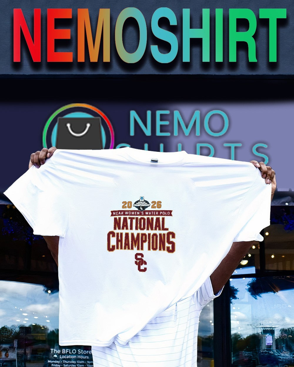 USC Trojans 2026 NCAA women’s Water Polo national champions shirt