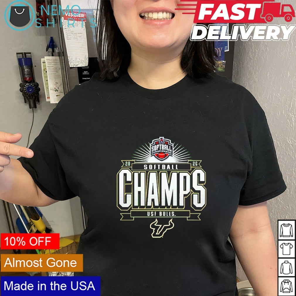 USF Bulls 2026 American Conference Softball Tournament Champions logo shirt