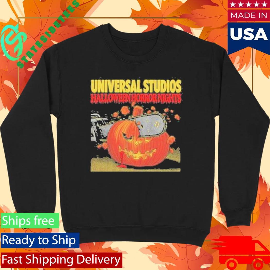 Universal Studios Halloween Horror Nights Razors In The Night Pumpkin Night Shirt