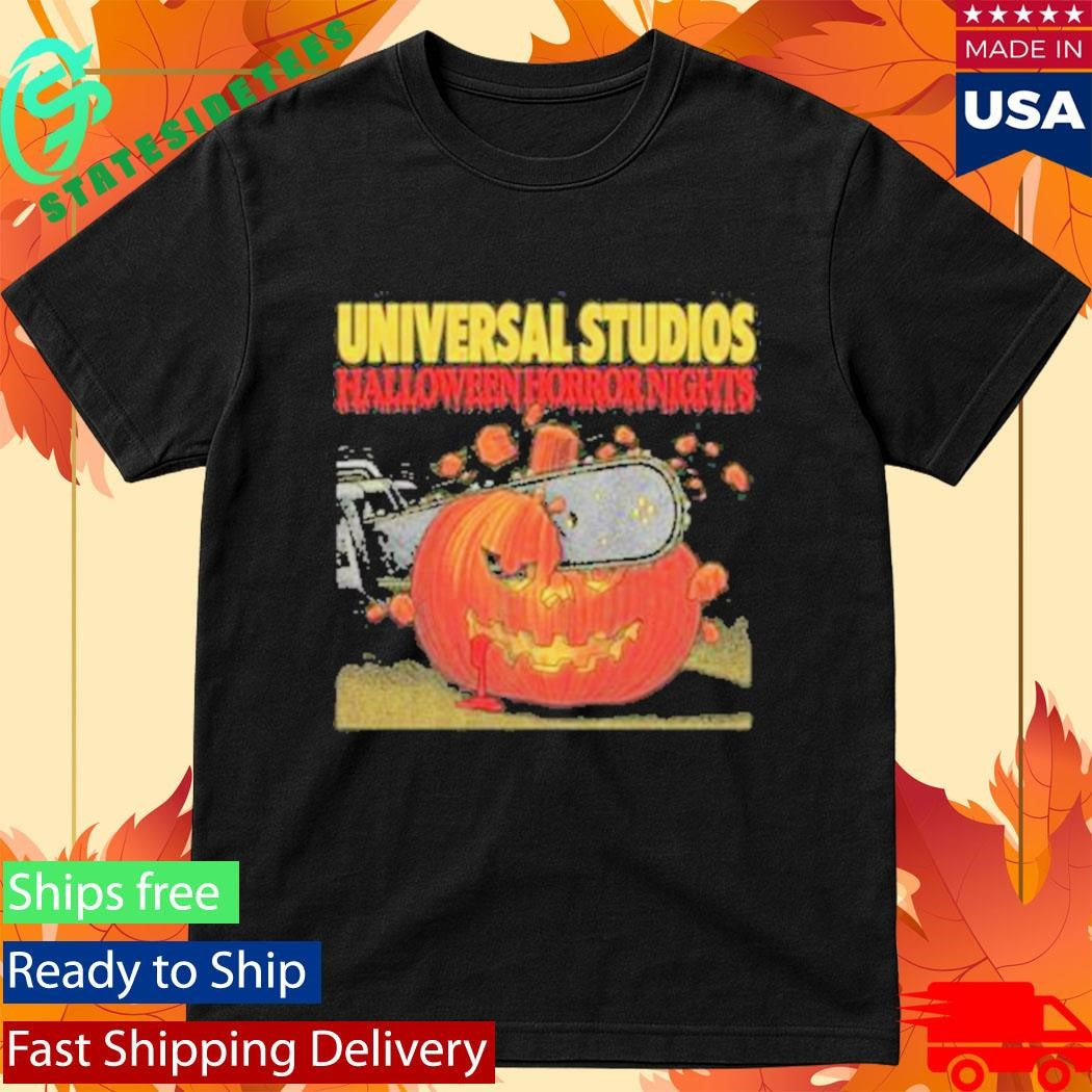 Universal Studios Halloween Horror Nights Razors In The Night Pumpkin Night Shirt