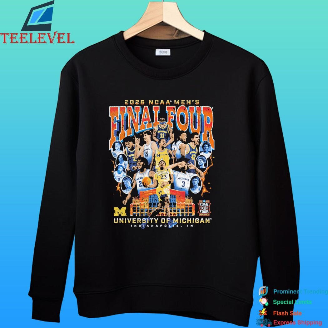University Of Michigan Wolverines Men’s Basketball Campus Ink 2026 Final Four Team Shirt