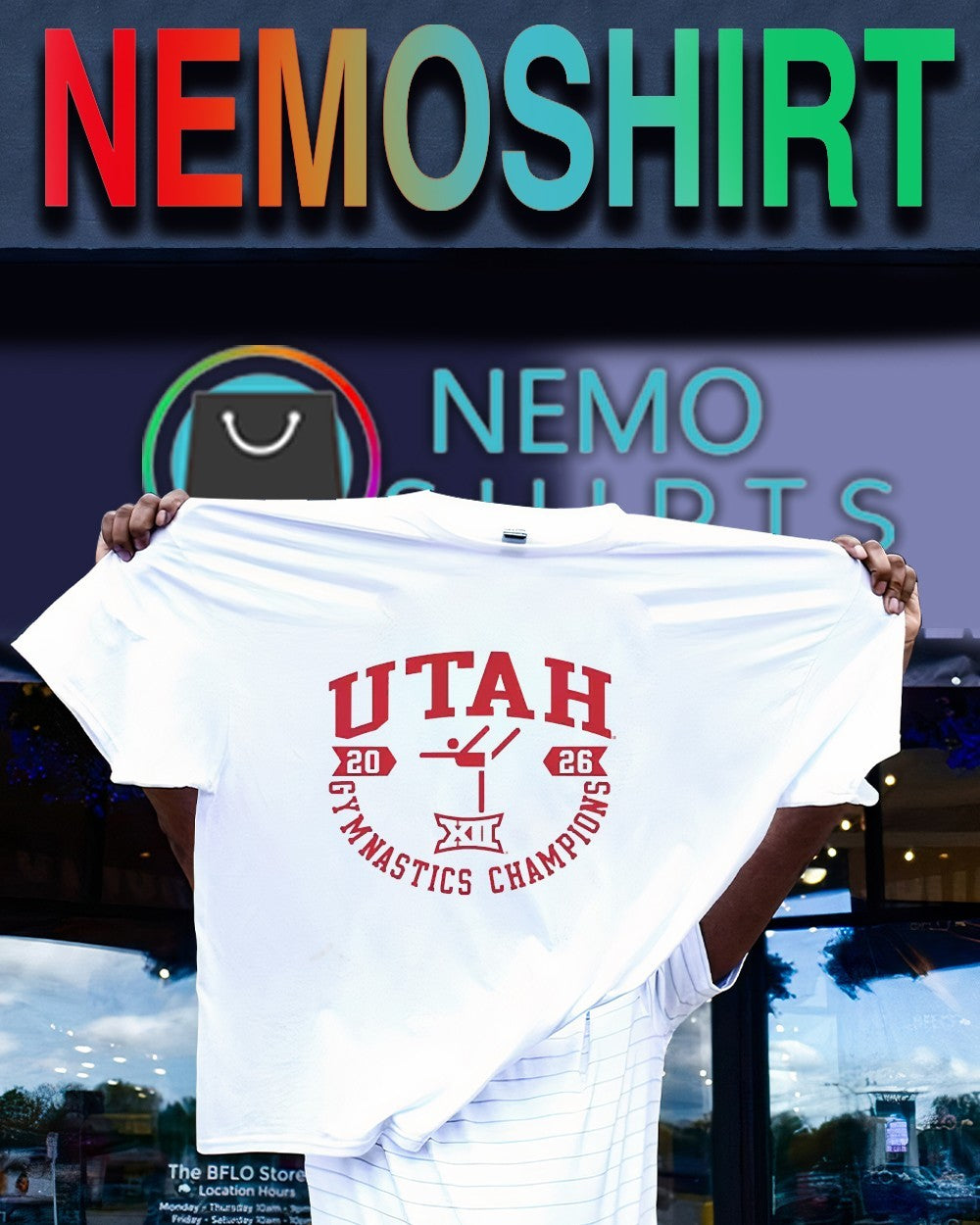 Utah Utes gymnastics champions 2026 Big 12 shirt