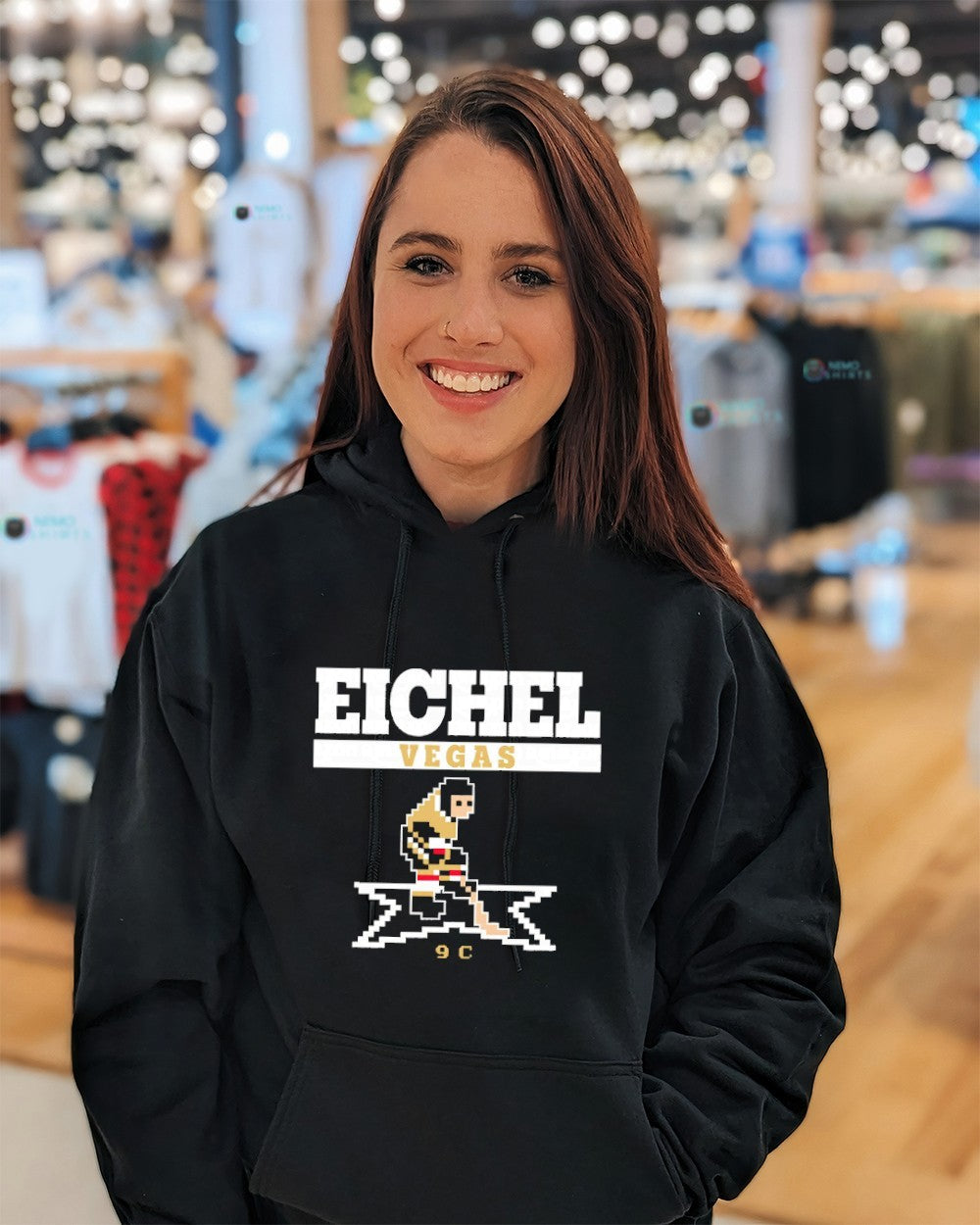 Vegas Golden Knights Jack Eichel retro 9 C hockey shirt