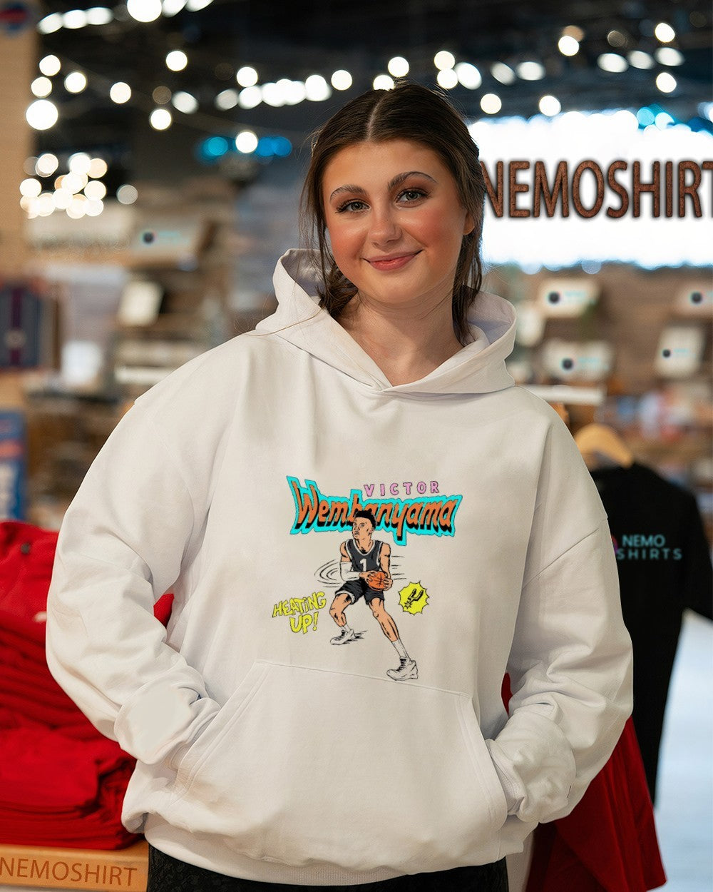 Victor Wembanyama San Antonio Spurs heating up comic player shirt