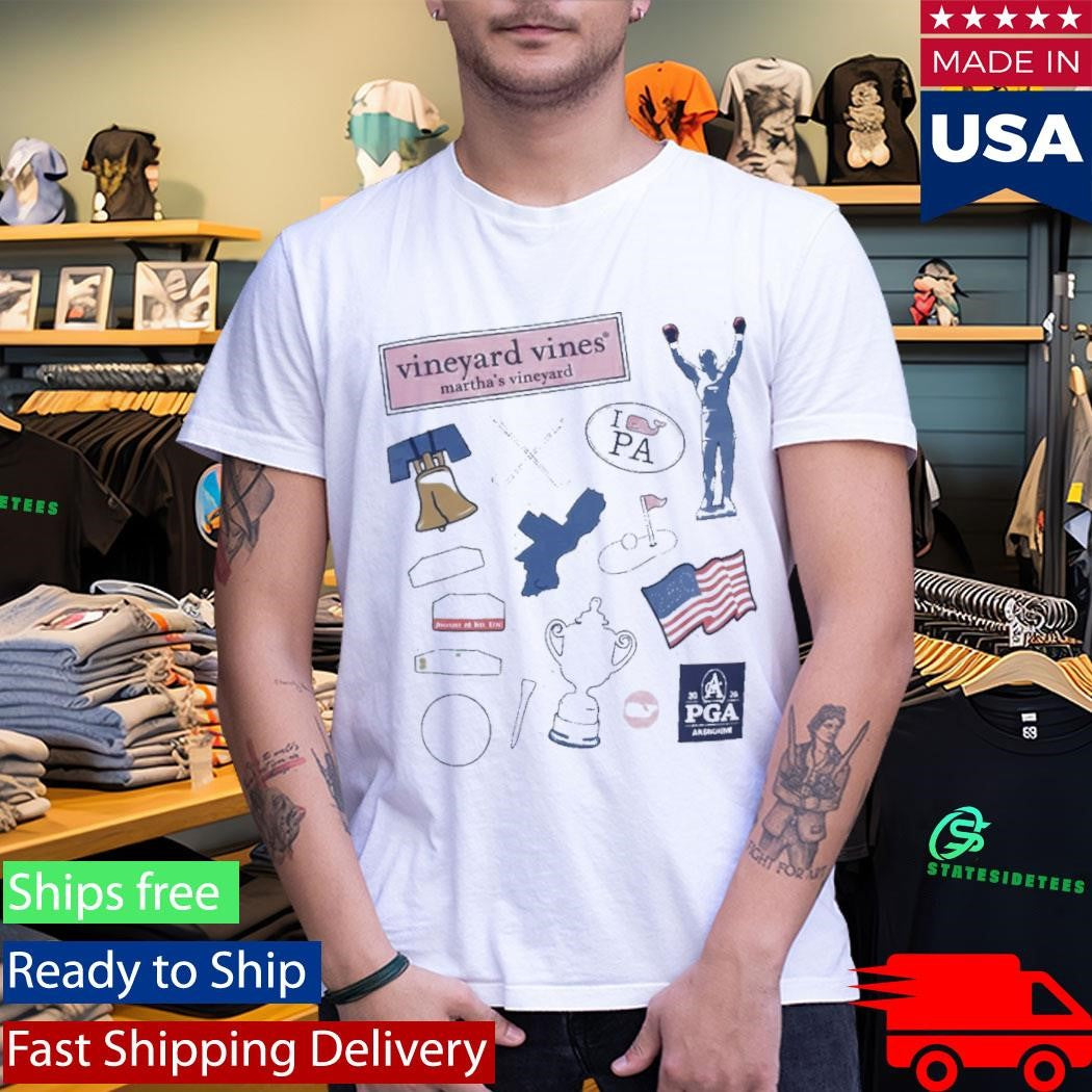 Vineyard Vines 2026 PGA Championship Philly Motif Shirt