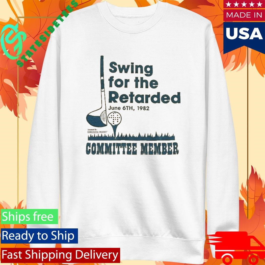 Vintage 1982 Golf Charity Swing for the Retarded Committee Member Shirt