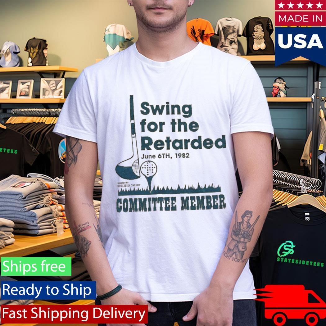 Vintage 1982 Golf Charity Swing for the Retarded Committee Member Shirt