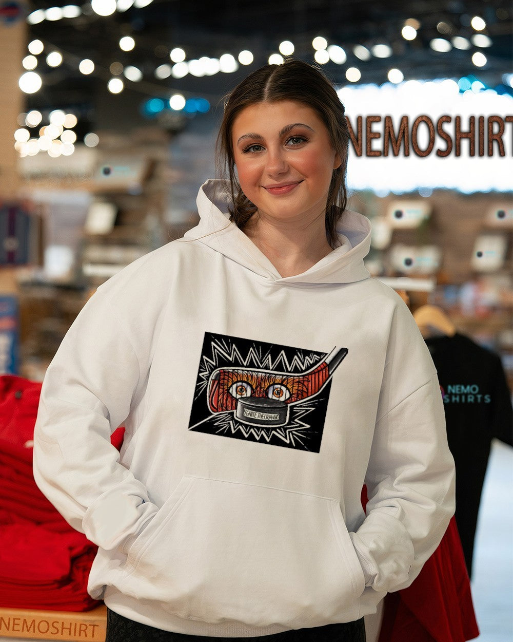Ignite the Orange Gritty eyes hockey stick Philadelphia Flyers shirt