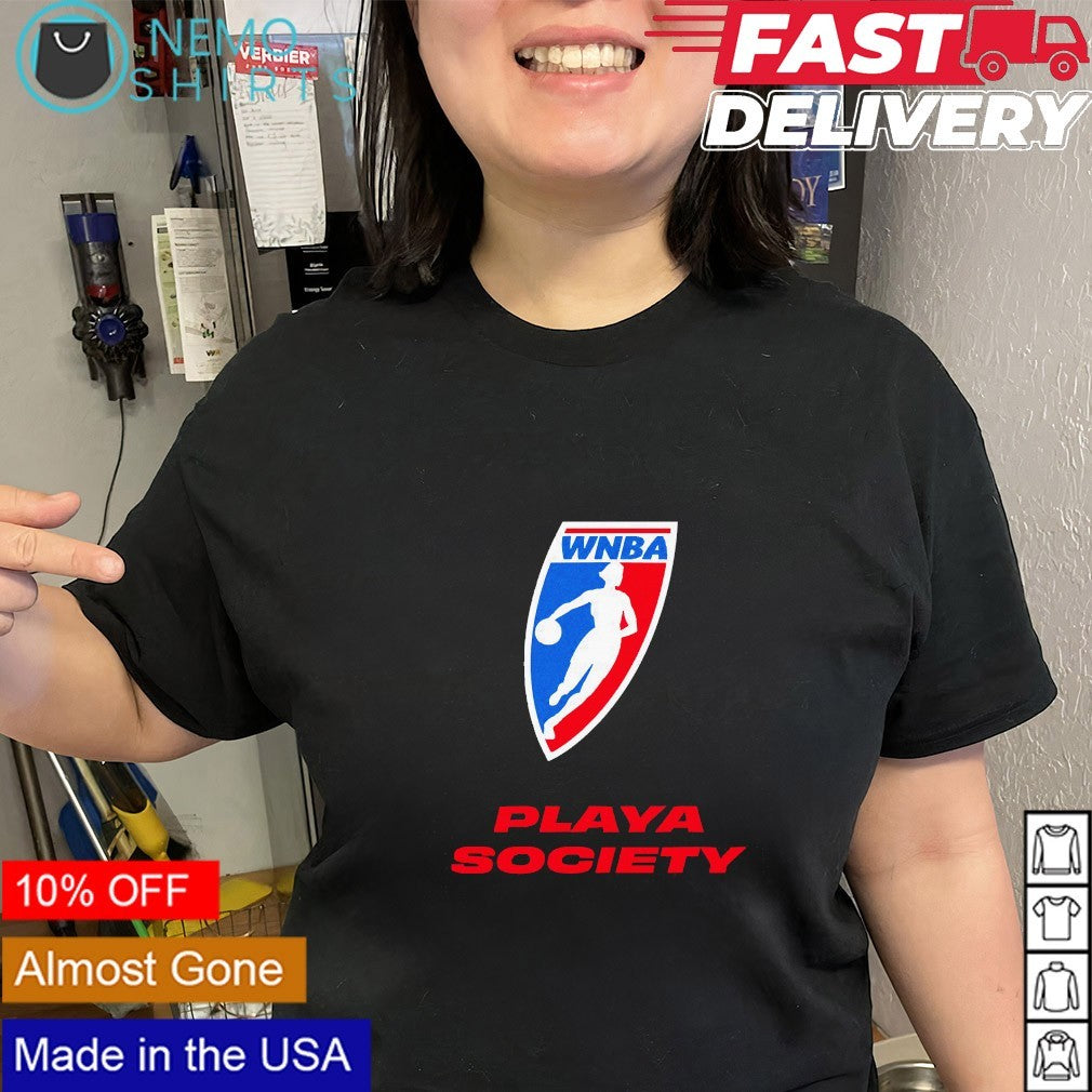 WNBA playa society women’s national basketball association shirt