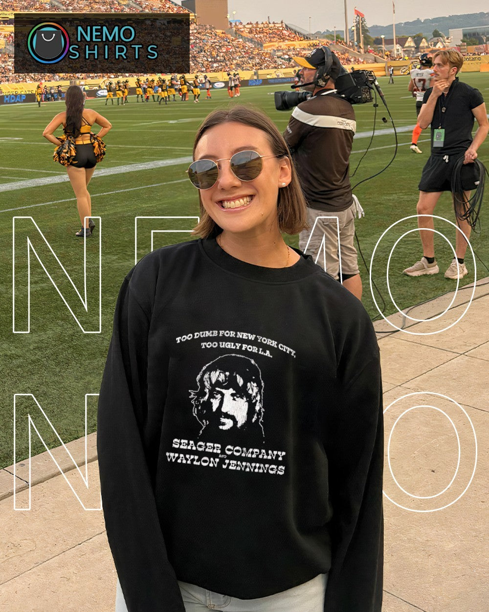 Waylon Jennings too dumb for New York city too ugly for LA shirt