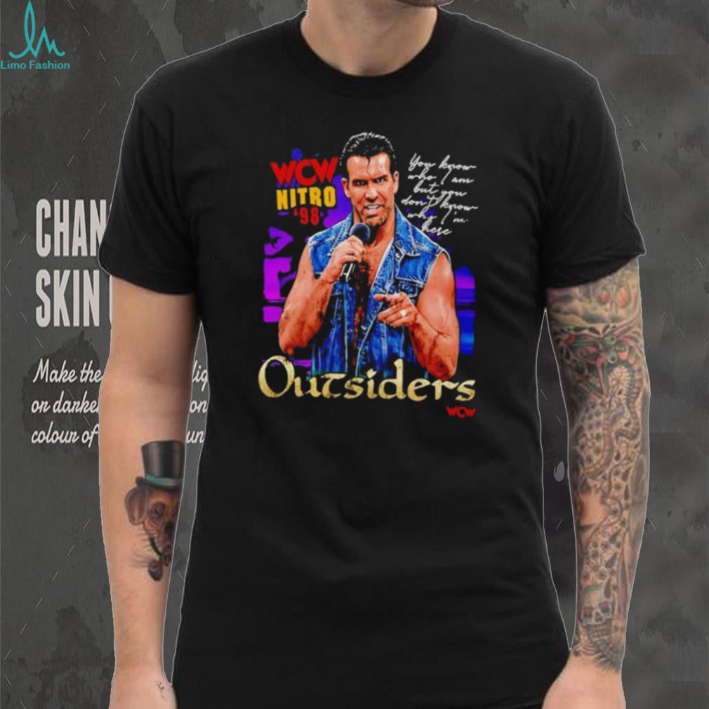 Wcw Nitro 96 Scott Hall Holding Microphone You Know Who I Am Shirt