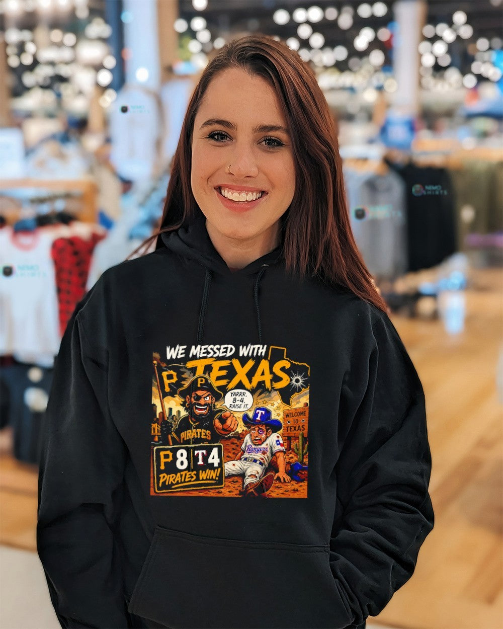 We messed with Texas hoist the cone Pittsburgh Pirates win shirt