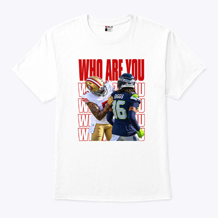 Who Are You Football Mike Evans Vs Trevon Diggs Viral Moment T Shirt