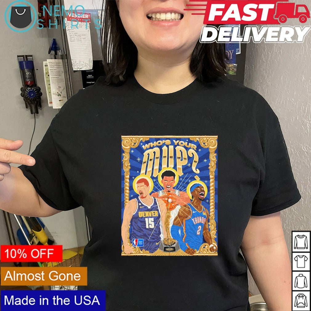 Who’s your MVP Nikola Jokić Victor Wemby and Shai shirt