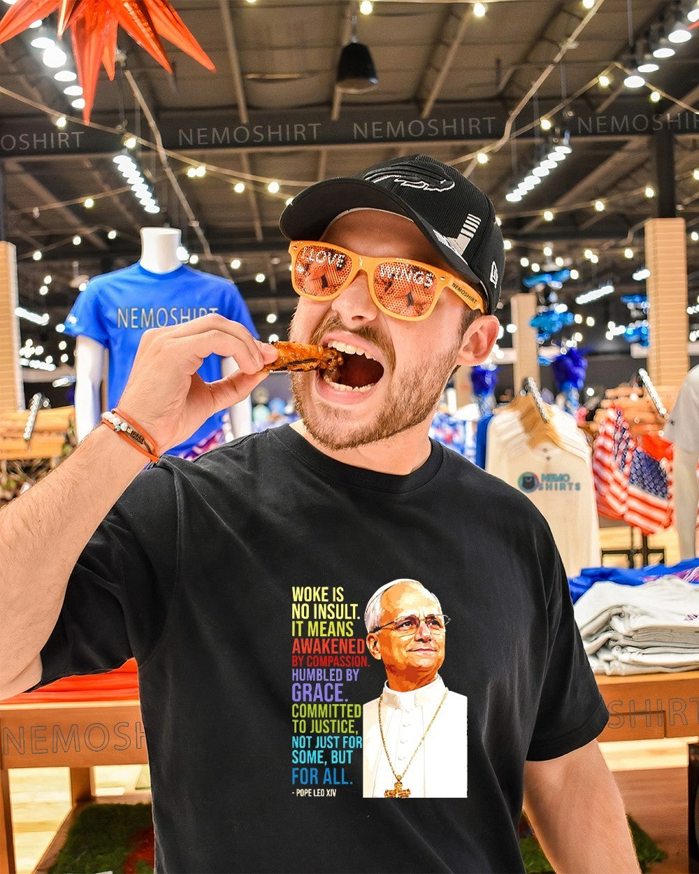 Woke is no insult it means awakened by compassion humbled by grace Pope Leo XIV shirt