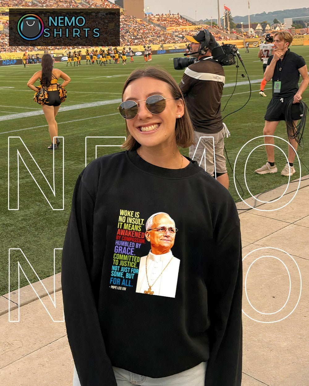 Woke is no insult it means awakened by compassion humbled by grace Pope Leo XIV shirt