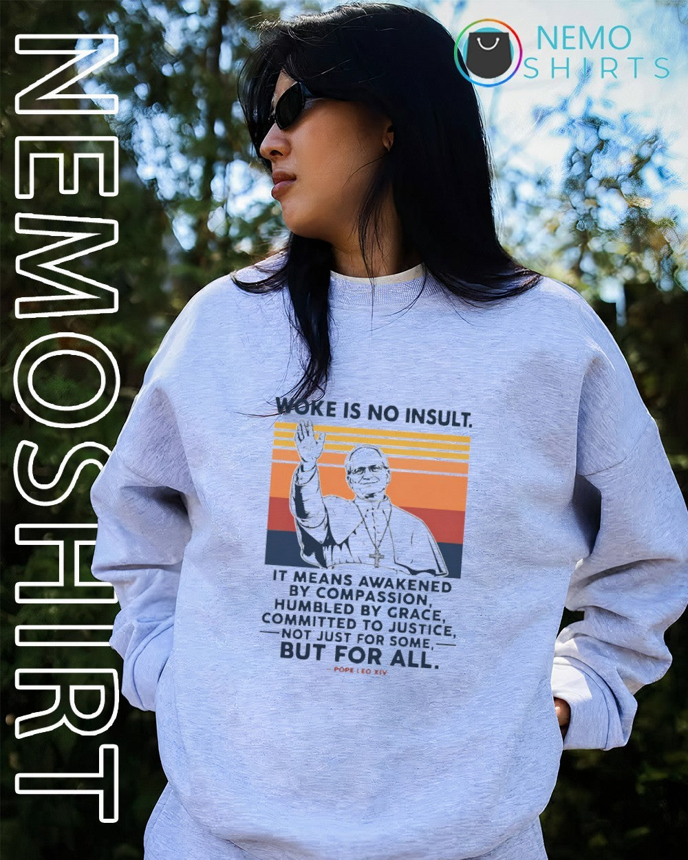 Woke is no insult it means awakened by compassion humbled by grace shirt