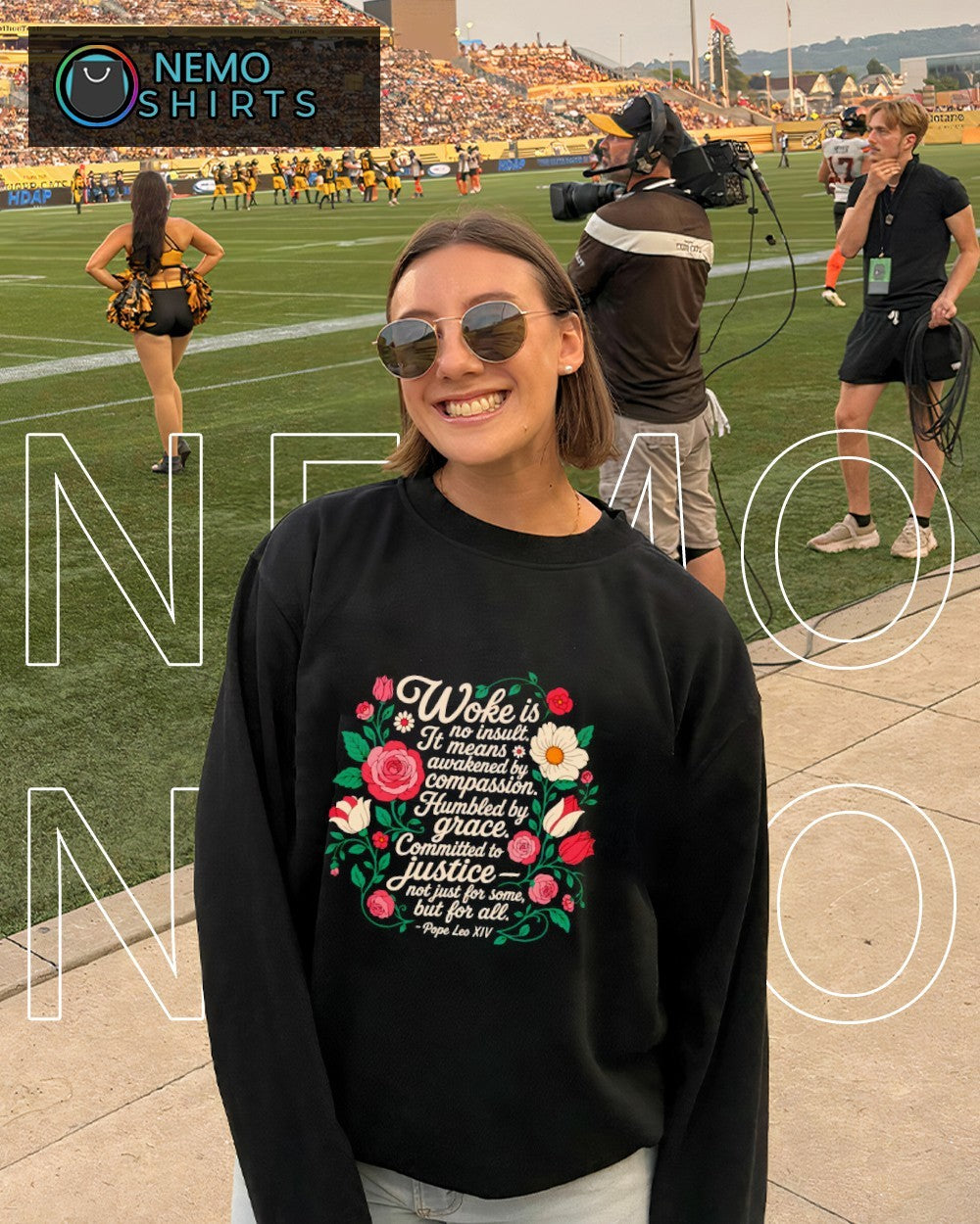 Woke is no insult it means awakened by compassion humbled floral shirt