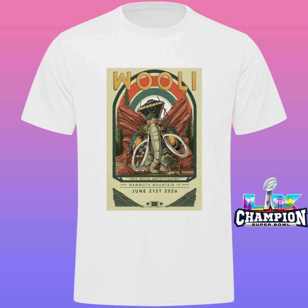 Wooli Red Rocks June 21 2026 Tour Shirt