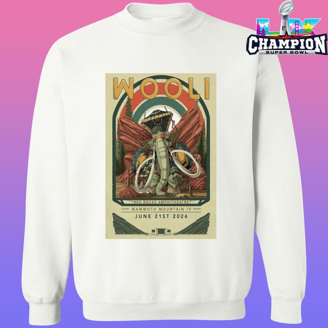 Wooli Red Rocks June 21 2026 Tour Shirt