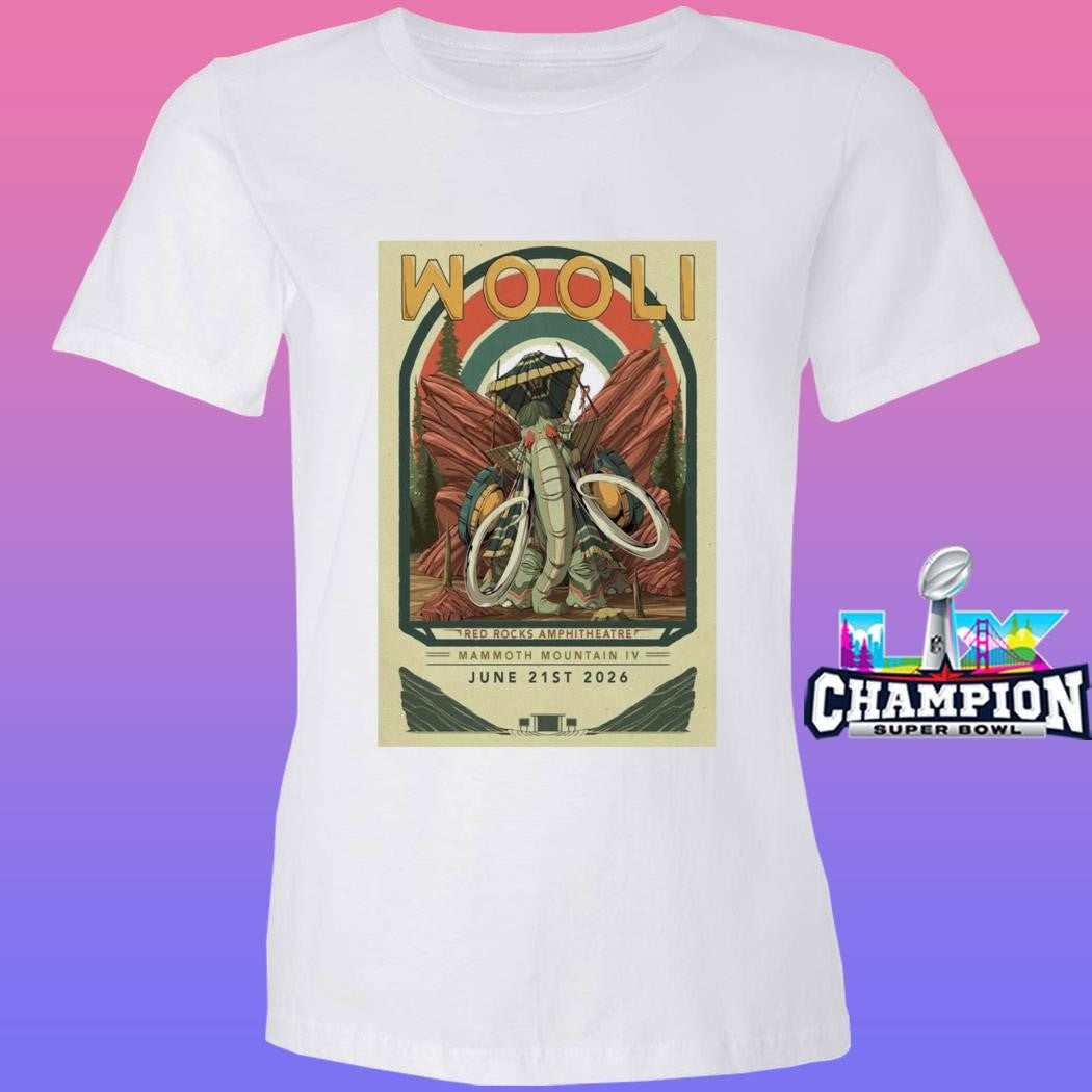 Wooli Red Rocks June 21 2026 Tour Shirt